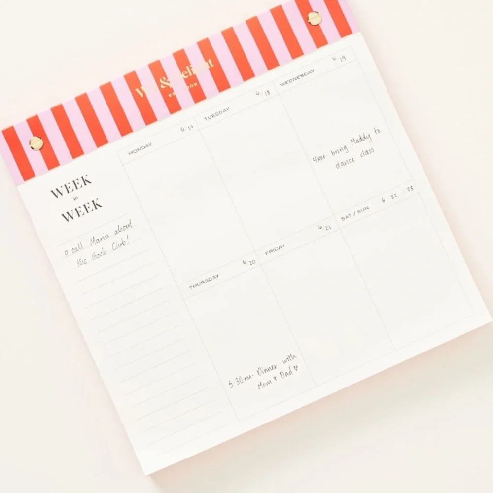 Wit & Delight X‎ Anthropologie note pad and calendar set